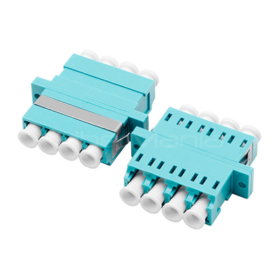 LC UPC To LC UPC OM3 Adapter , Multimode Quad Plastic Optical Fiber Coupler