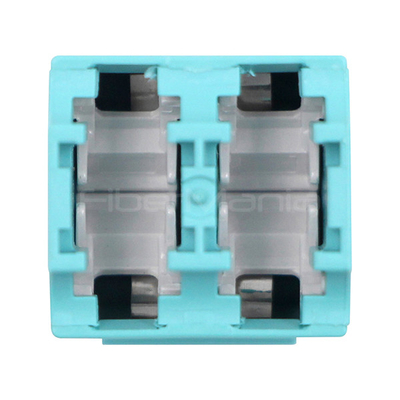 LC To LC OM3 Multimode Duplex Fiber Optic Adapters No Flange With Interal Automatic Dust Cap
