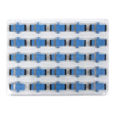 Simplex Plastic Fiber Optic Adapters SC To SC Fiber Coupler Blue
