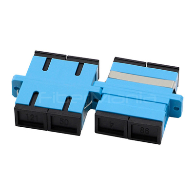 Single Mode Duplex Plastic Fiber Optic Adapters SC UPC To SC UPC Blue