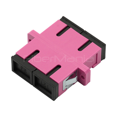 SC UPC To SC UPC OM4 Multimode Duplex Plastic Fiber Optic Adapter – Violet