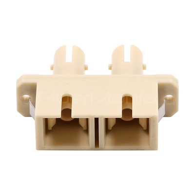 SC Female to ST Female Multimode Duplex Plastic Fiber Optic Adapter – Beige