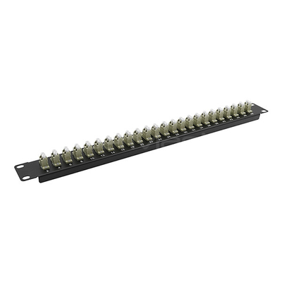 Black Fiber Optic Adapter Panels 24 Port LC Fiber Patch Panel