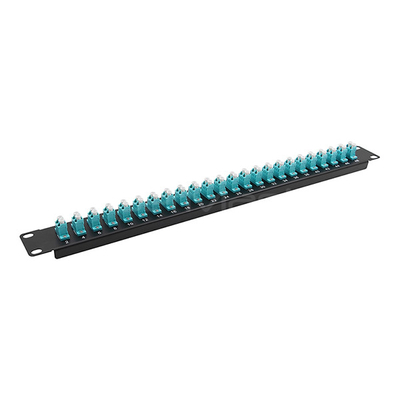 Black Fiber Optic Adapter Panels 24 Port LC Fiber Patch Panel