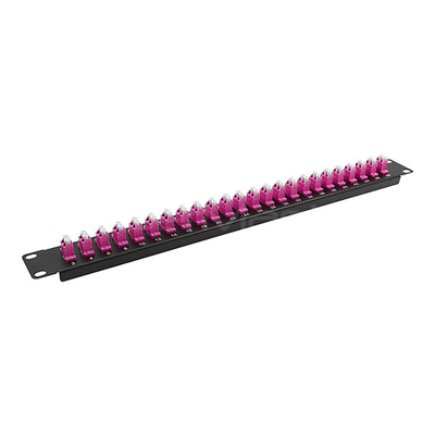 Black Fiber Optic Adapter Panels 24 Port LC Fiber Patch Panel