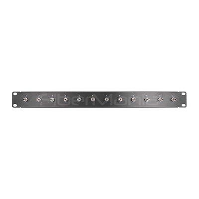1U 19 Inch ST Adapter Panel 12 Ports Loaded With ST Simplex Multimode Adapter