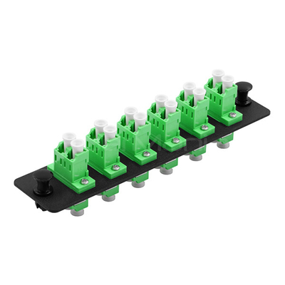 6 Port LC Fiber Patch Panel Loaded W/6 LC Fiber Adapter Panel
