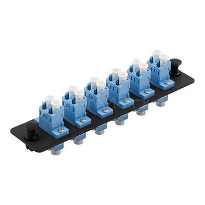6 Port LC Fiber Patch Panel Loaded W/6 LC Fiber Adapter Panel