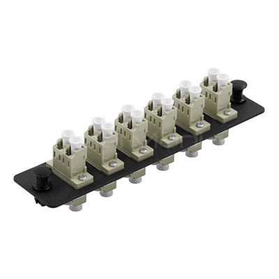6 Port LC Fiber Patch Panel Loaded W/6 LC Fiber Adapter Panel