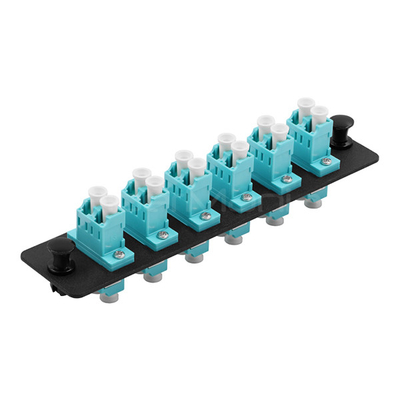 6 Port LC Fiber Patch Panel Loaded W/6 LC Fiber Adapter Panel
