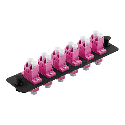 6 Port LC Fiber Patch Panel Loaded W/6 LC Fiber Adapter Panel