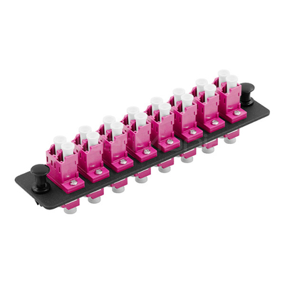LC Adapter Panel 8 Port Fiber Patch Panel LC Duplex Single Mode Or Multimode Adapter