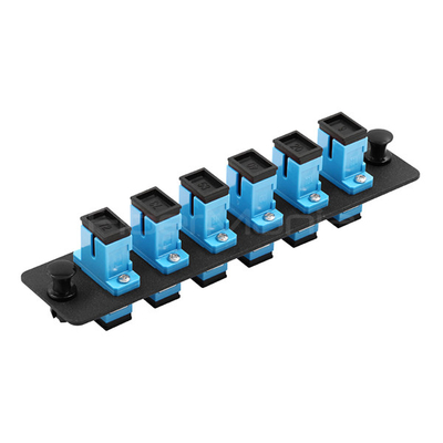 OEM SC Adapter Panel 6 Ports Loaded W/6 SC Single Mode Or Multimode Adapter LGX Patch Panel