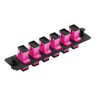 OEM SC Adapter Panel 6 Ports Loaded W/6 SC Single Mode Or Multimode Adapter LGX Patch Panel