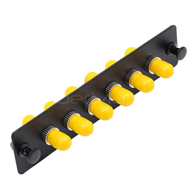 6 Port Fiber Optic Adapter Panels Loaded W/6 ST Single Mode Or Multimode Adapter