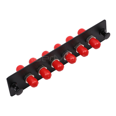 6 Port Fiber Optic Adapter Panels Loaded W/6 ST Single Mode Or Multimode Adapter