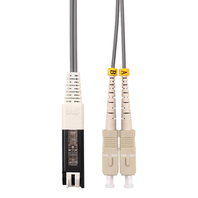 VF45 To SC UPC Fiber Optic Patch Cable Duplex 62.5/125 OM1 Multimode LSZH 2.0mm Grey