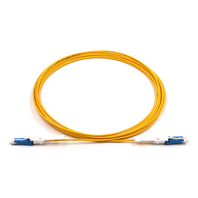 CS UPC To CS UPC Fiber Optic Patch Cable Duplex Single Mode OS2 OFNR 2.0mm Yellow