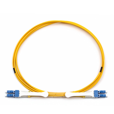 LC UPC To LC UPC Fiber Optic Cable Duplex Single Mode With Pull Tab