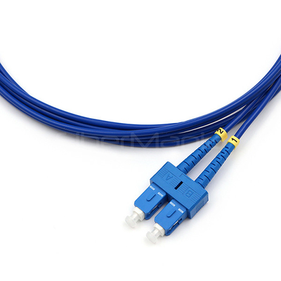 Duplex Single Mode 9/125 Fiber Optic Cable OS2 LSZH Blue Armored Patch Cable