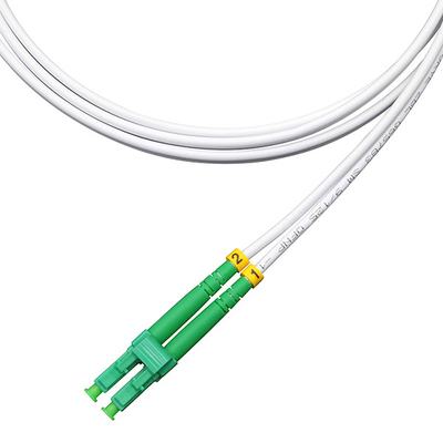 Indoor LC APC To LC APC Patch Cord , Duplex Single Mode OS2 Fiber Cable