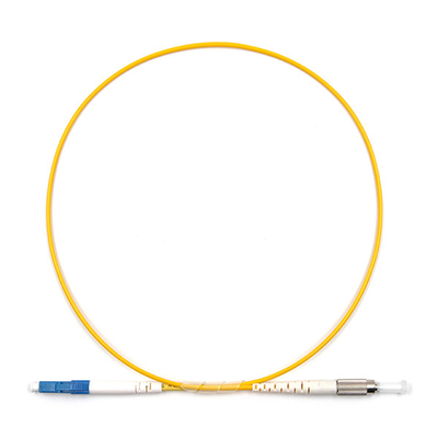 LC UPC To DIN UPC Simplex Optical Fiber Cable Single Mode OS2 OFNR 2.0mm Yellow