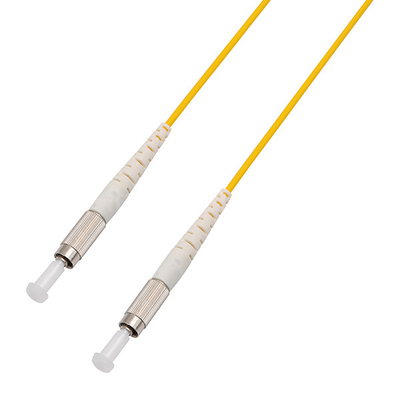 Indoor DIN UPC To DIN UPC Simplex Fiber Optic Cable Single Mode OS2 OFNR 2.0mm Yellow