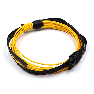 SC APC Fiber Optic Breakout Cable LSZH Patch Cord 3.0mm Yellow Both End With Handle