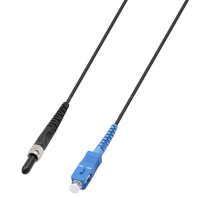 SMA905 to SC UPC Fiber Optic Patch Cable Simplex Single Mode OS2 OFNR 2.0mm Black