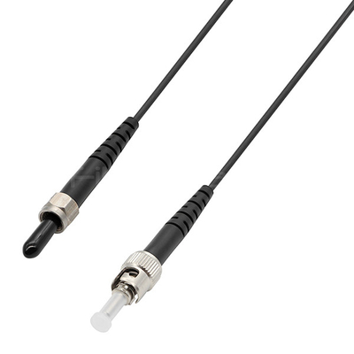 Outdoor SMA905 to ST UPC Fiber Optic Patch Cable Simplex Single Mode OS2 OFNR 2.0mm Black