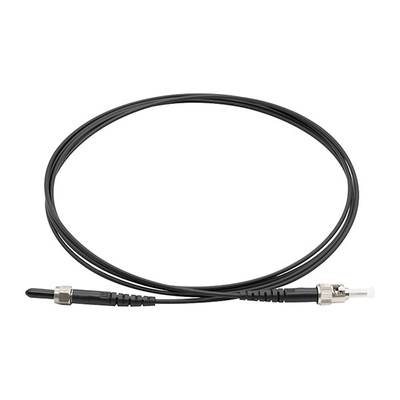 Outdoor SMA905 to ST UPC Fiber Optic Patch Cable Simplex Single Mode OS2 OFNR 2.0mm Black