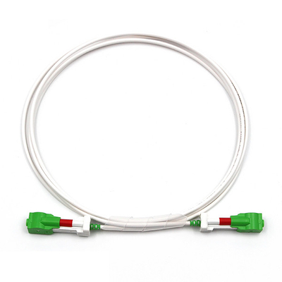 Auto Shutter SC APC Fiber Patch Cable Simplex Single Mode OS2 LSZH 3.0mm White
