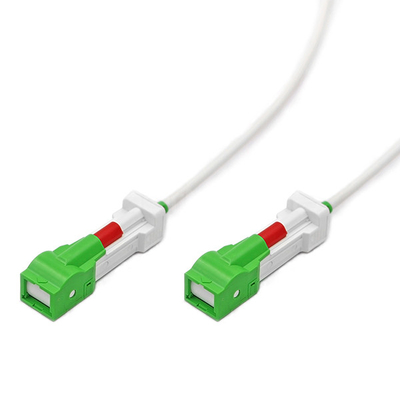 Auto Shutter SC APC Fiber Patch Cable Simplex Single Mode OS2 LSZH 3.0mm White