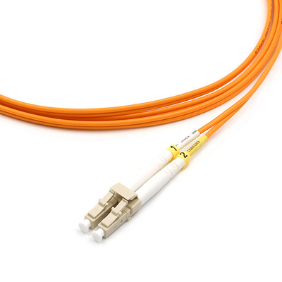 LC UPC To FC UPC Fiber Optic Patch Cable Duplex 62.5/125 OM1 Multimode OFNR 2.0mm Orange