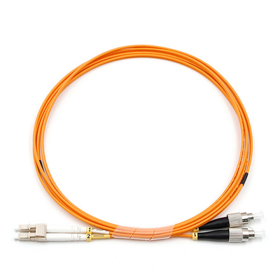 LC UPC To FC UPC Fiber Optic Patch Cable Duplex 62.5/125 OM1 Multimode OFNR 2.0mm Orange
