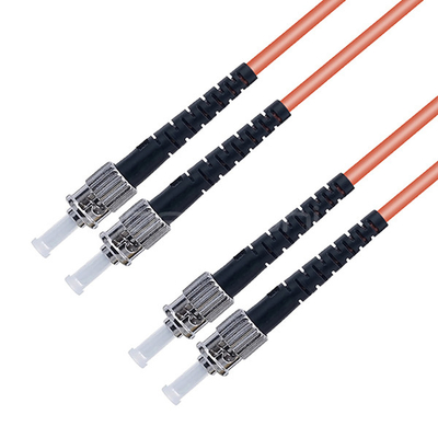 SC UPC To LC UPC Fiber Optic Patch Cable Duplex 62.5/125 OM1 Multimode OFNR 3.0mm Orange