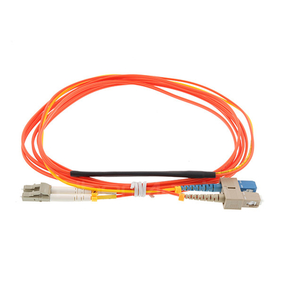 LC To SC OM1 Mode Conditioning OFNR Fiber Optic Patch Cable Orange