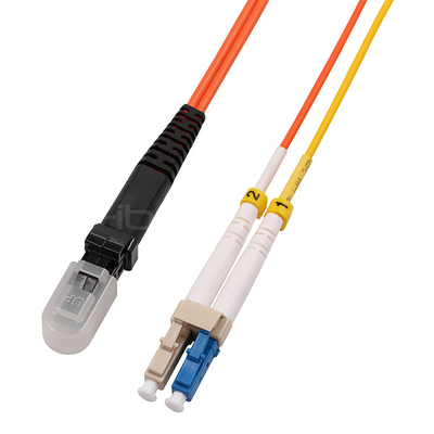 MTRJ To LC OM1 Mode Conditioning OFNR Fiber Optic Patch Cable Orange
