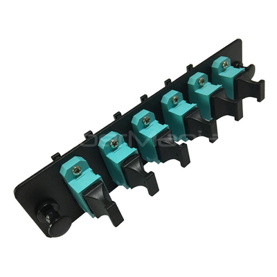 6 Ports MPO Adapter Panel Loaded with 6 MPO OM3 Multimode Adapter