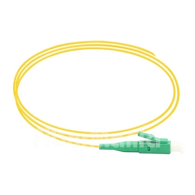 LC/APC Fiber Optic Pigtail 0.9mm Simplex Single Mode Yellow Jacket