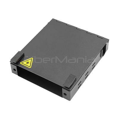 Wall Mount Fiber Enclosure With Splicing Module and 6 Ported SC/APC LGX Adapter Panel