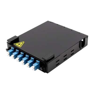 Wall Mount Fiber Enclosure With Splicing Module and 6 Ported LC/UPC LGX Adapter Panel