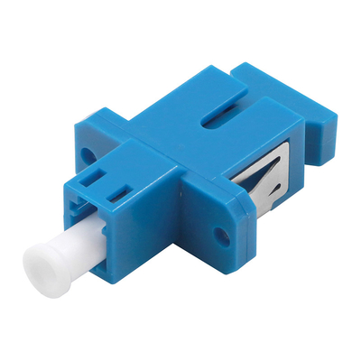 Square Flange LC Female To SC Female Single Mode Simplex Fiber Optic Adapter