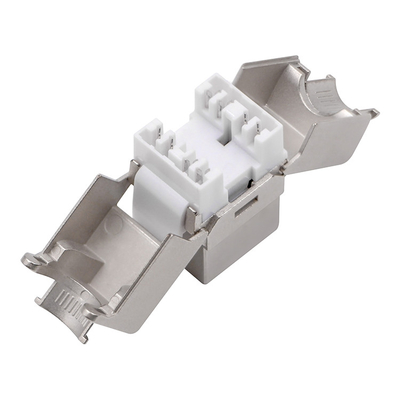 CAT.6A FTP Zinc Die-casting Toolless Keystone Jack Module 180 Degree Slim Type