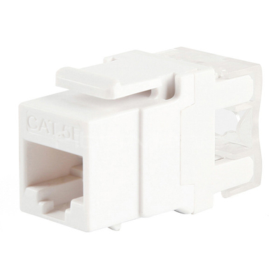 High Quality CAT.5E UTP Keystone Jack Module UL Listed 180 Degree White