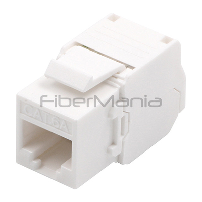 CAT.6A UTP Keystone Jack 180 Degree White Color Ethernet Modular Jacks