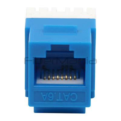 Short Body CAT.6A UTP Keystone Jack Blue Color Cabling Modular jacks