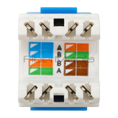 Short Body CAT.6A UTP Keystone Jack Blue Color Cabling Modular jacks