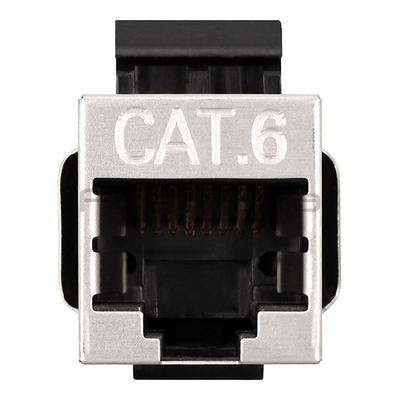 Data Center Shielded Cat6 Coupler RJ45-RJ45 STP Inline Coupler Silver Housing