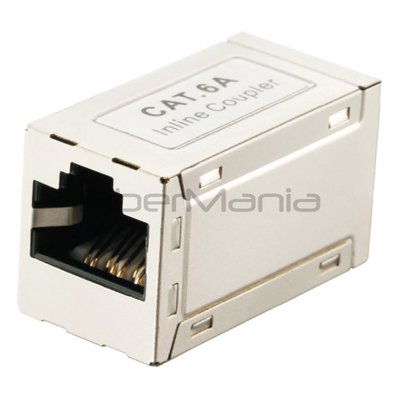 RJ45 Female Connector CAT.6A STP RJ45-RJ45 Shielded Inline Coupler Ethernet Cable Extender for 1000Base-T Data Rate Support